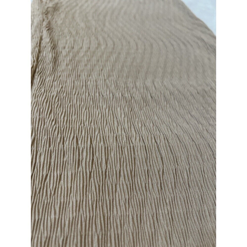 C/Meo Collective Beige Textured Pull On High Waist Wide Leg Trouser Pant Women M - Picture 5 of 10